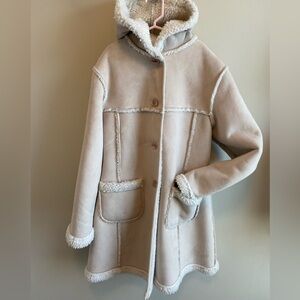 Rothschild suede coat with fur